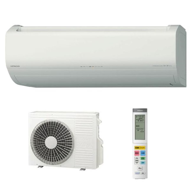 エアコン(～2.8kw) 室内外機セット 日立 冷房/暖房：6畳程度 RAS-ZJ22N-W