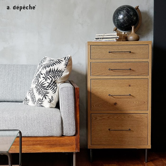 アデペシュ カデル 4ドロワー チェスト 20％OFF対象】カデル 4ドロワー チェスト - a.depeche(アデペシュ)