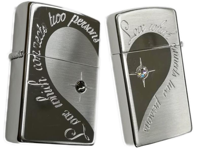 大特価セール中 Heartジッポ 正規品 新品 未使用 送料無料 フリント着火方式 Rhpr Ssp Rhpr Ssp ペアジッポ オイルライター ロマンティックハート 2個セットシルバー スワロフスキージッポ専用化粧箱 取扱説明書 保証書 ブランドショップ ライター Romantic Zippo