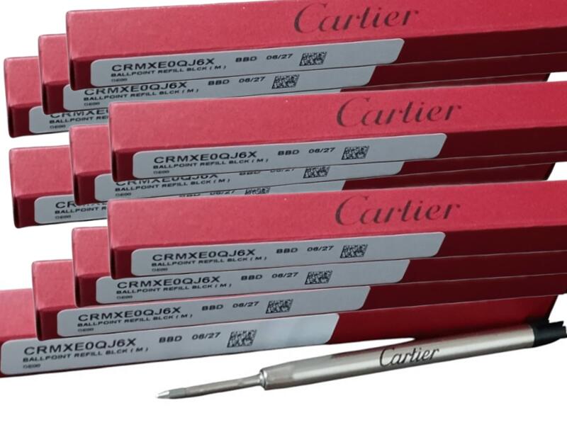 Cartier CRMXE0QJ6X BOXBALLPOINT REFILL BLACK Mカルティエ ボールペン リフィル 10本専用替芯 黒いこと M大いさ（黒・中字)Cartier 完全無欠BOX(※可塑性物質容れもの属する皆無)