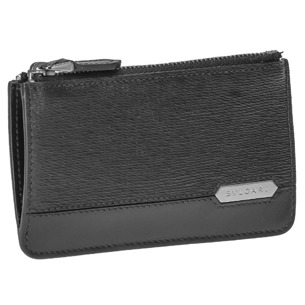 BVLGARI 282774 SERPENTI SCAGLIE MAN ブルガリ セルペンティ スカリエ マン 小銭入 キーフック付 カーフレザー ブラック×ガンメタル