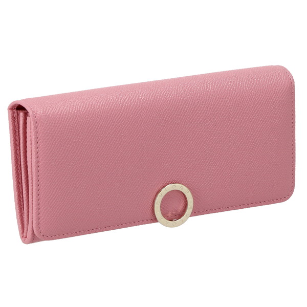 BVLGARI 287302 ブルガリ ブルガリブルガリ 長財布ファスナー小銭入付 グレインレザー キャンディクォーツ×カーマインジャスパー