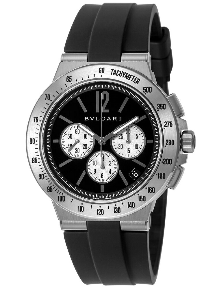 BVLGARI DG41BSVDCHTAH DIAGONOブルガリ ディアゴノ メンズ腕時計スイス製 オートマチック カレンダーステンレス&times;ラバーブラック&times;シルバー&times;ホワイト｜ブランドショップ ア・ドマーニ