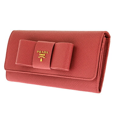 PRADA 1MH132S-FIOCCO-PEONIAプラダ スナップ長財布チェーン付パスケース型押レザー ピンク系&times;ゴールド｜ブランドショップ ア・ドマーニ