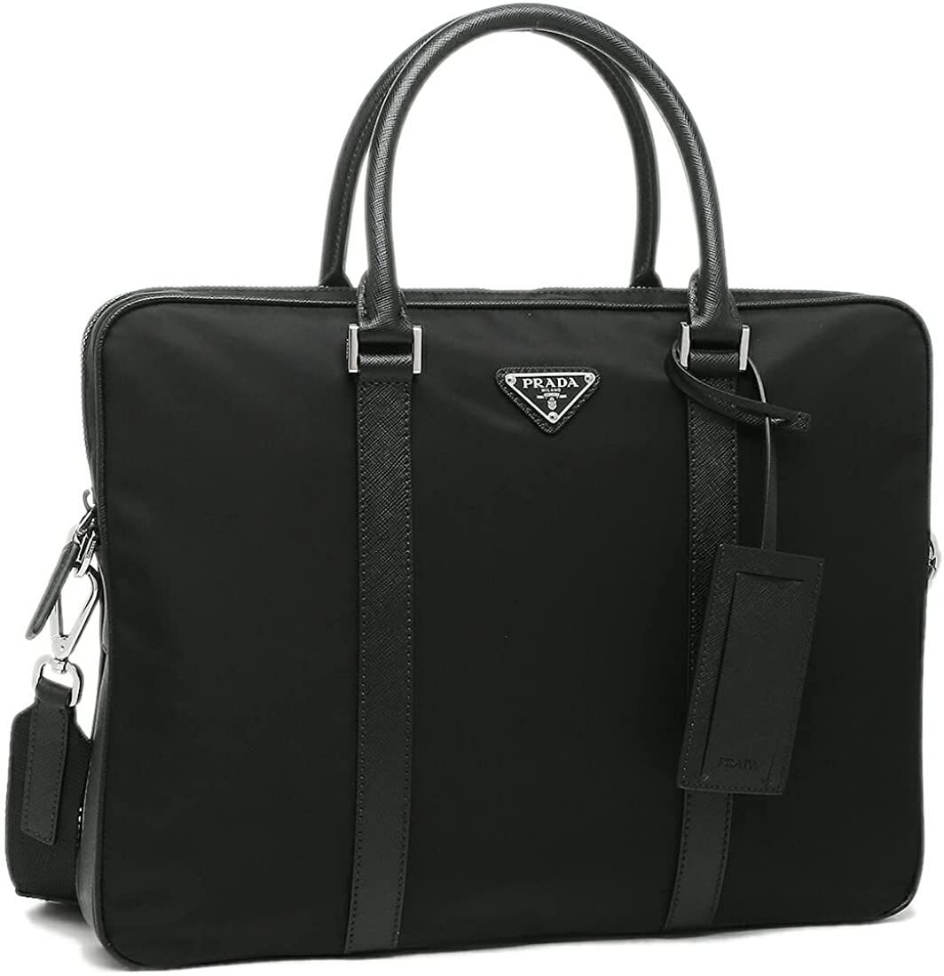 楽天市場】プラダ PRADA 三角ロゴ ブリーフケース ナイロン 黒