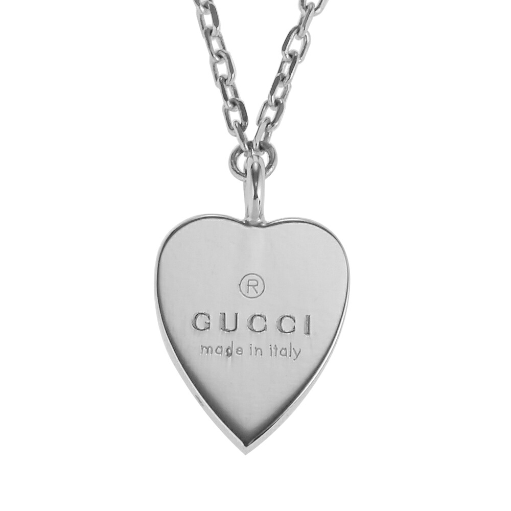 GUCCI 272605-J8500-9000 グッチ ネックレス トレードマーク ハートネックレス K18WG(750)/18金 ホワイトゴールド 72,600円