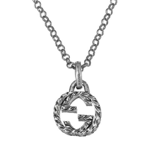 GUCCI 455535-J8400-0811グッチ インターロッキングペンダントSILVER925 スターリングしろがね色