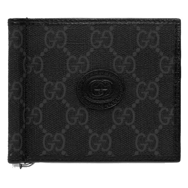【美品】GUCCI マイクログッチ シマ マネークリップ GG レザー 黒 楽天市場】GUCCI グッチ マネークリップ付き折り財布メンズ