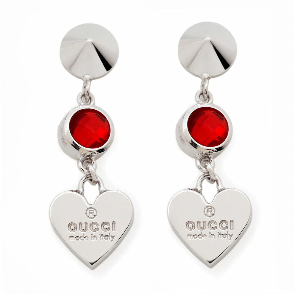 GUCCI インターロッキング　ハート　シルバーピアス　レッド　エナメル 楽天市場】GUCCI グッチ ピアスエナメルレッド ブルー パール