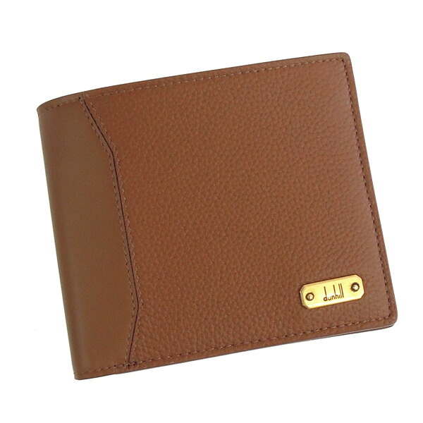 dunhill 23R2506GN251 ダンヒル ハーネス 二折財布 フルグレインカーフレザー ブラウン×ゴールド