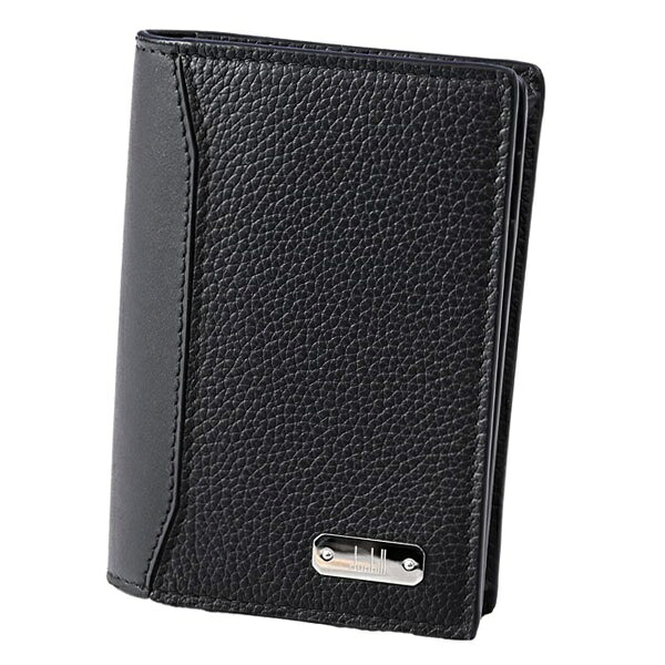 dunhill 23R2512GN001 ダンヒル ハーネス カードケース 名刺入 フルグレインカーフレザー ブラック×シルバー