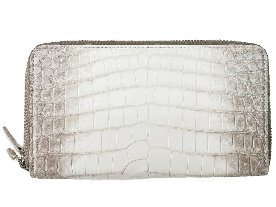 LE\u0027SAC 8175 CROCODELE NATURALレ背嚢 クロコダイル ラウンドＷジップ ロングウォレットコンバーチメントラウンドファスナー長銭入れクロコダイル×カーフレザーナチュラル(ヒマラヤ)赤銅色×しろがね色※定まり代わりになる店取寄商いもの