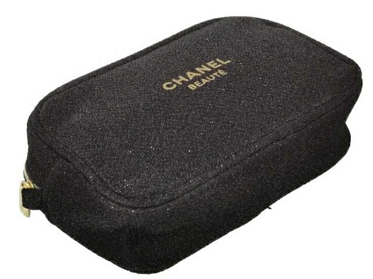 CHANEL NOVELTY シャネル ロゴ入化粧ポーチ Dカン CCロゴ入り
