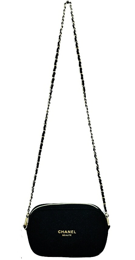 CHANEL NOVELTY シャネル ロゴ入化粧ポーチ Dカン CCロゴ入り 