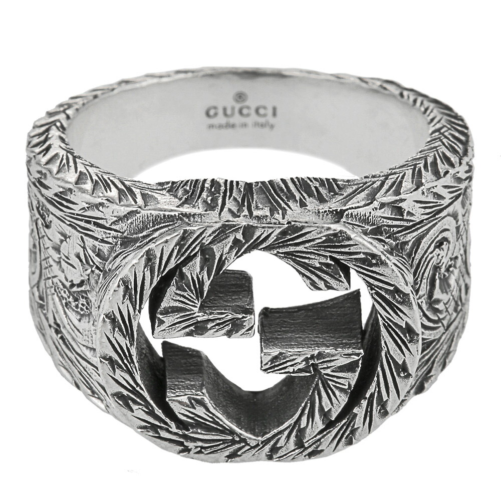 【楽天市場】GUCCI 455302-J8400-0811Interlocking G RINGグッチ インターロッキングG リングシルバー