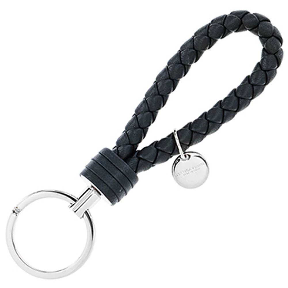 BOTTEGA VENETA113539-V001D-4014INTRECCIATO NAPPA KEY RINGボッテガヴェネタ イントレチャート ナッパ キーリング ロゴプレート付トルマリンネイビー×シルバーBOTTEGA 純正BOX・保護袋コントロールカード|ブランドショップ ア・ドマーニ