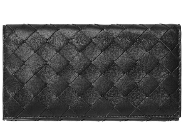 BOTTEGA VENETA 676593-VCPQ4-8803 ボッテガヴェネタ 長財布 イントレチャート カーフスキンレザー ブラック