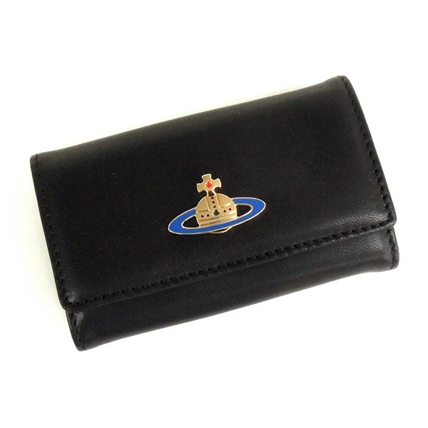 Vivienne Westwood 51020001-720-N456 ヴィヴィアン ウエストウッド 6連キーケース ナッパレザー ブラック×マルチカラー