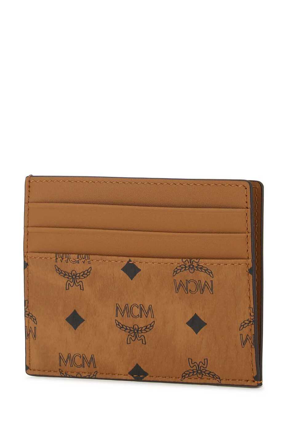 【美品】【付属品完備】【即日発送】MCM ロゴプリント ブラウンレザー 名刺入れ 本革 名刺ケース ブライドルレザー【名入れ☆ロゴ入れ☆全面