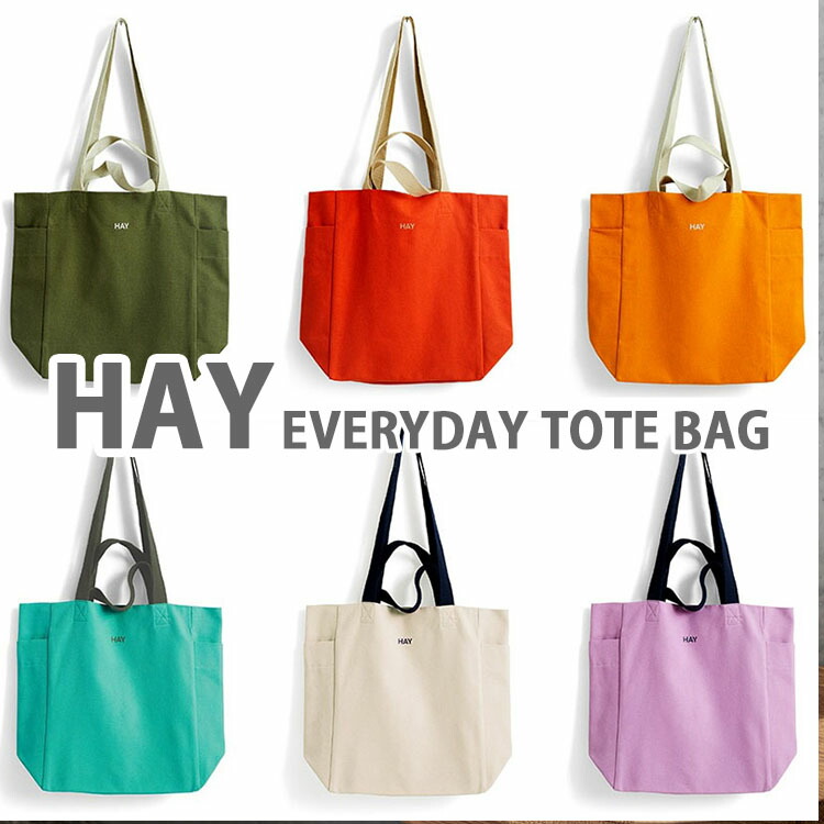 HAY ヘイ トート 御徒面子 ショルダーバッグ 2WAY EVERYDAY TOTE BAG 大判御徒面子 通い御徒面子 OLIVE RED MANGO AQUA NATURAL PINK 綿織物御徒面子 大型御徒面子 2WAY御徒面子