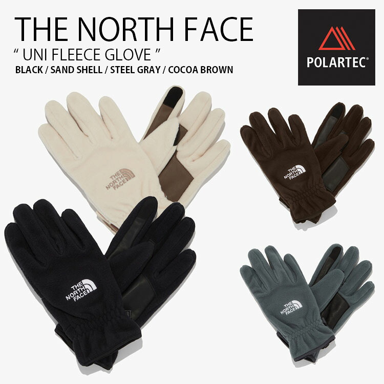 THE NORTH FACE ノースフェイス 手袋 UNI FLEECE GLOVE ユニ フリース グローブ てぶくろ 手ぶくろ ロゴ カジュアル ストリート アウトドア ブラック ベージュ グレー ブラウン メンズ レディース 男性用 女性用 男女共用 NJ3GQ52A/B/C/D｜a-dot 7,696円
