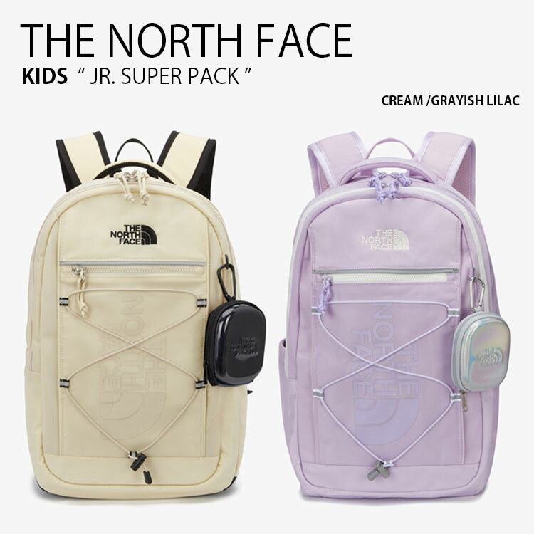 THE NORTH FACE ノースフェイス キッズ リュック JR. SUPER PACK ジュニア スーパー パック リュックサック デイパック バックパック バッグ A4収納 ロゴ カジュアル ストリート アイボリー パープル 男の子 女の子 子供用 NM2DQ05S/T 17,280円