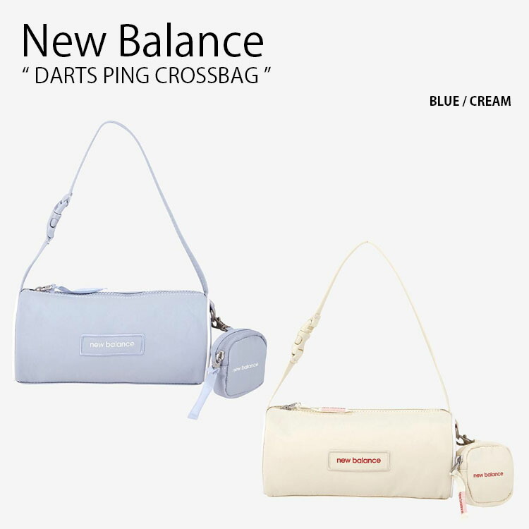 New Balance ニューバランス レディース ショルダーバッグ DARTS PING CROSSBAG ダーツ ピン クロスバッグ トートバッグ ミニバッグ かばん ロゴ カジュアル ストリート ブルー アイボリー 女性用 NBGCDSW401【中古】未使用品