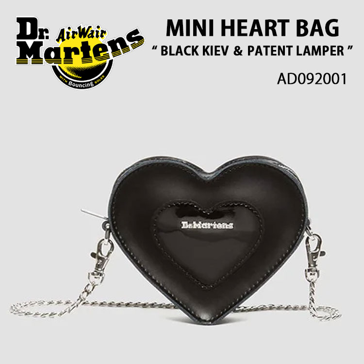 Dr.Martens ドクターマーチン レディース ショルダーバッグ MINI HEART BAG BLACK AD092001 ミニハートバッグ ブラック 女性用【中古】未使用品｜a-dot