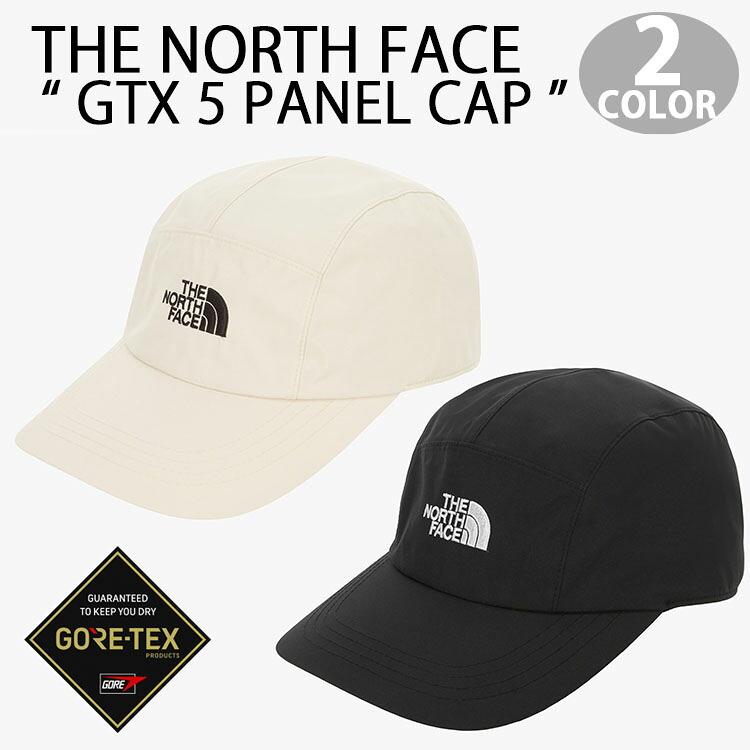 THE NORTH FACE ノースフェイス ゴアテックス キャップ GTX 5 PANEL CAP サイズ調整 防水 防風 透湿 BLACK CREAM アウトドア キャンプ GORE-TEX ロゴ ストリート メンズ レディース NE3CR01A/B｜a-dot 8,910円