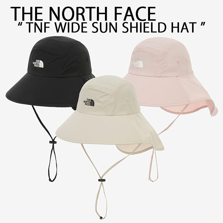 THE NORTH FACE ノースフェイス レディース ハット つば広 シールド付き サイズ調整 TNF WIDE SUN SHIELD HAT 帽子 日焼け防止 UVカット BEIGE BLACK PINK ガーデニング アウトドア 吸湿速乾 カジュアル ロゴ アウトドア キャンプ NE3HR08A/B/C 14,880円
