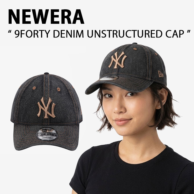New Era ニューエラ デニム キャップ 9FORTY 940 DENIM UNSTRUCTURED CAP ヤンキース デニム アンストラクチャーキャップ Yankees 帽子 ベースボールキャップ MLB メンズ レディース 15131660|a-dot