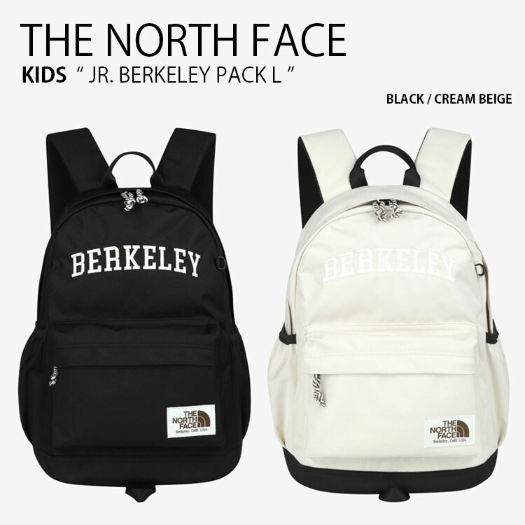 THE NORTH FACE ノースフェイス キッズ リュック KIDS JR BERKELEY PACK L バークレー パック リュックサック デイパック バックパック バッグ かばん ロゴ カジュアル 通学 ブラック ベージュ 男の子 女の子 子供用 NM2DS09R/S