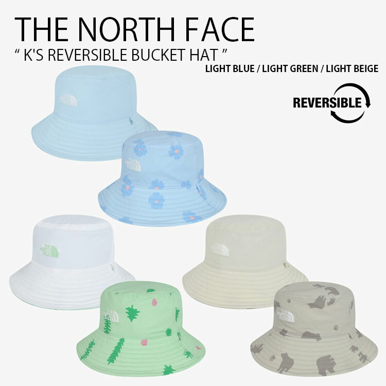 THE NORTH FACE 北の方人間の顔 キッズ 井戸釣瓶かぶり笠 KIDS K\u0027S REVERSIBLE BUCKET HAT リヴァーシブル 井戸釣瓶 かぶり笠 鳥打ち帽 バケハ あご吊りひも付き添い人 ロゴタイプ 心地よい 表どおり 室外活動写真 室外活動写真 お坊っちゃん お嬢さん ちびっ子用 NE3HS02R/S/T