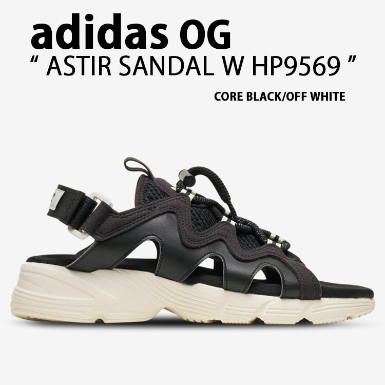 adidas originals アディダス レディース サンダル ASTIR SNDL W BLACK WHITE HP9569 運動競技サンダル アスター サンダル ストラップサンダル スニーカーサンダル 黒いこと 白いこと シューズ【中古】未当て嵌める品