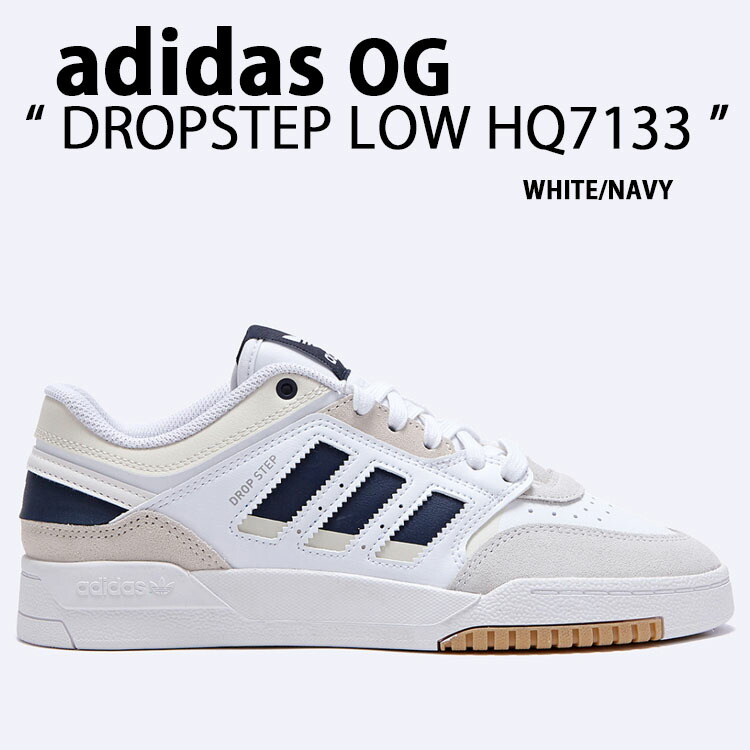 adidas Originals アディダス オリジナルス スニーカー DROP STEO LOW HQ7133 WHITE NAVY ドロップステップ ロー ホワイト ネイビー クラシック メンズ レディース【中古】未使用品｜a-dot