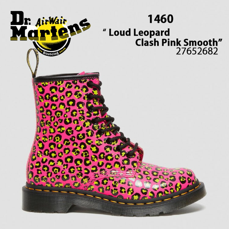Dr.Martens ドクターマーチン 8ホールブーツ レザーブーツ 1460 8EYE BOOTS 27652682 1460 Leopard Pink レオパード ピンク 豹柄 ヒョウ柄 レザー シューズ レディース 女性用【中古】未使用品｜a-dot