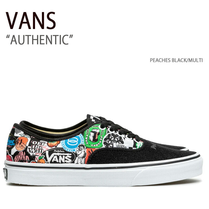 VANS バンズ スニーカー AUTHENTIC PEACHES BLACK MULTI VN000EE3BML オーセンティック メンズ レディース 成人男性用 お上さん用