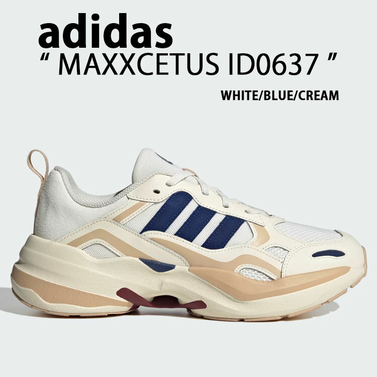 adidas アディダス スニーカー MAXXCETUS WHITE BLUE CREAM ID0637 マックスキャターズ ダッドシューズ デイリーシューズ ホワイト ブルー クリーム メンズ レディース【中古】未使用品 22,511円