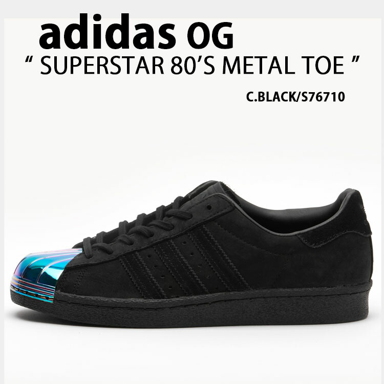 adidas Originals アディダス オリジナルス レディース スニーカー SUPERSTAR 80S METAL TOE W S76710 はやりっ子 メタルトゥ BLACK シューズ  スウェード スエードクロス 黒いこと【中古】未当て嵌める品