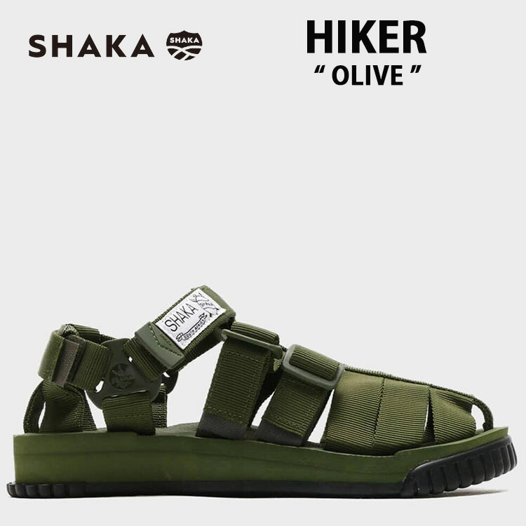 SHAKA サンダル シャカ サンダル HIKER ハイカー OLIVE オリーブ メンズ レディース 成人男性用 お上さん用 男女兼用【中古】未当て嵌める品