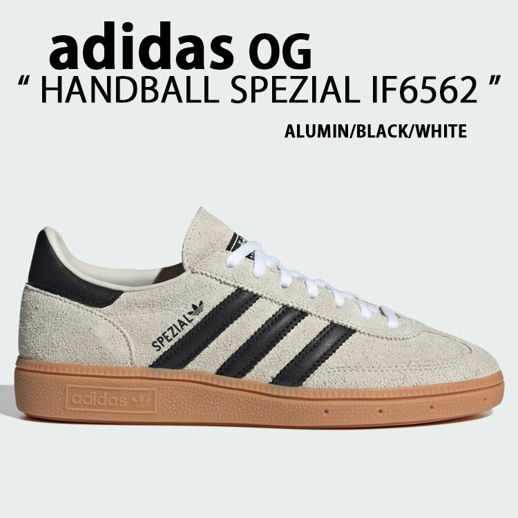 adidas Originals アディダス オリジナルス スニーカー HANDBALL SPEZIAL IF6562 BEIGE BLACK ハンドボール スペツィアル シューズ スウェード アルミニウム ブラック メンズ レディース【中古】未使用品