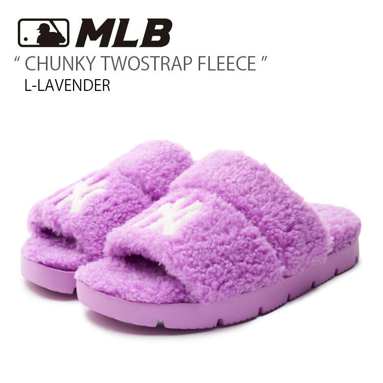 MLB エムエルビー ミュール MLB CHUNKY TWOSTRAP FLEECE L-LAVENDER チャンキー ツーストラップ フリース ボア シューズ スリッパ ニューヨークヤンキース ラベンダー パープル メンズ レディース 男女兼用 男性用 女性用 3ALPWSL36-50LDL【中古】未使用品 20,980円