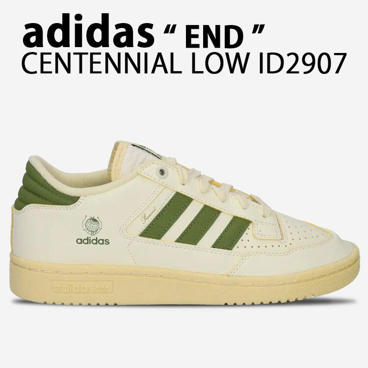 adidas originals アディダス スニーカー END. CENTENNIAL LOW ID2907 CREAM GREEN GUM シューズ 挙げ句のはて センテニアル 二人三脚 皮膚軟化剤 緑であること チュインガム メンズ レディース【中古】未当てはめる品