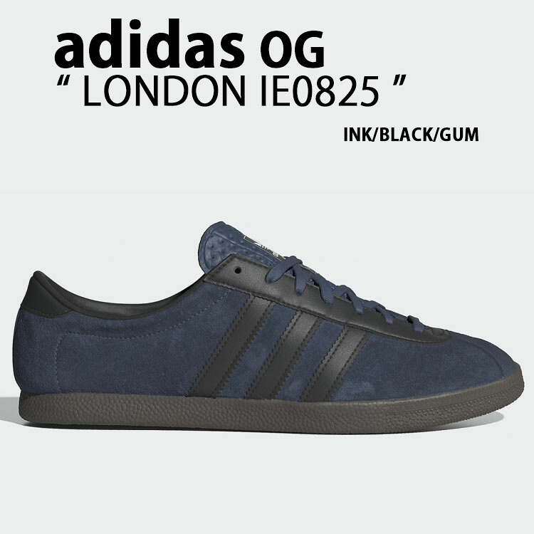 adidas originals アディダス スニーカー LONDON IE0825 INK BLACK GUM 英国の首都 シューズ スエードクロス スウェード インキ 黒いこと ガムソール メンズ レディース【中古】未当て嵌める品