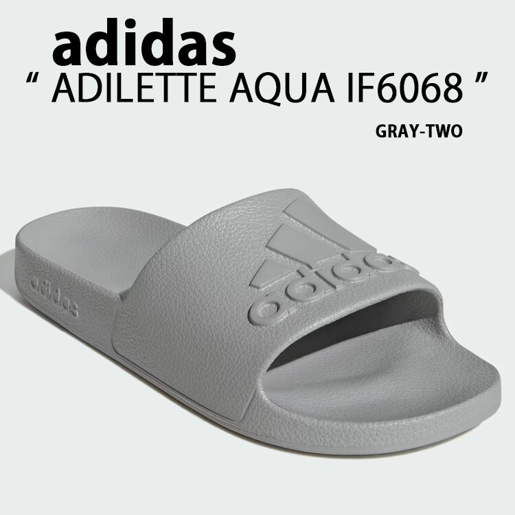 adidas アディダス サンダル シャワーサンダル ADILETTE AQUS IF6068 GRAY アディレット アクア スライドサンダル グレー シューズ スリッパ オフィスサンダル 室内 野外 メンズ レディース【中古】未使用品
