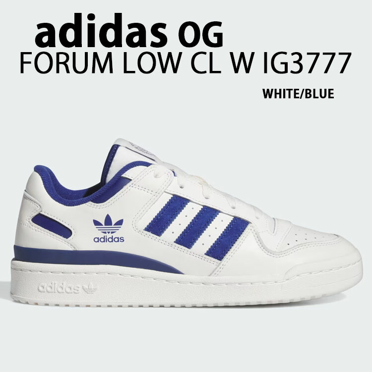 adidas originals アディダス スニーカー FORUM LOW CL W IG3777 フォーラムロー WHITE BLUE シューズ レザー 本革 ダッドシューズ ホワイト ブルー メンズ レディース【中古】未使用品