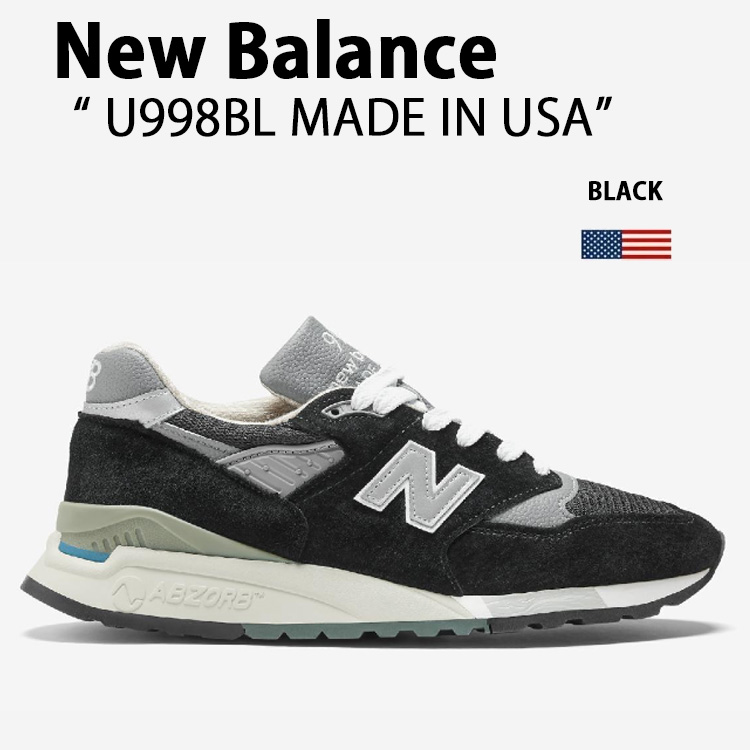 New Balance ニュー平衡にする スニーカーU998BL BLACK シューズ NewBalance998 ニュー平衡にする998  メンズ レディース【中古】未当て嵌める品