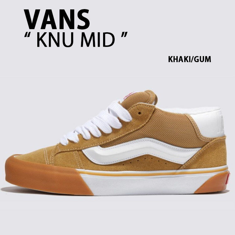 VANS バンズ スニーカー Knu Mid KHAKI GUM VN000CQ95SM ニューミッド カーキー ガム スエード スウェード メンズ レディース 男性用 女性用