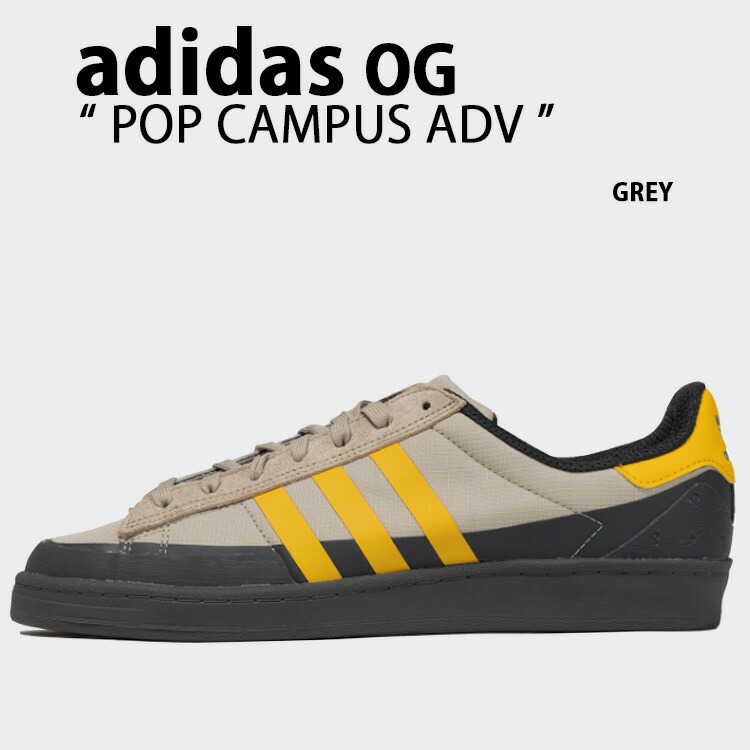 adidas Originals アディダス オリジナルス スニーカー POP CAMPUS ADV HR0113 受けが良い校庭ADV GREY GOLD BROWN 薄墨色 ゴールド 赤銅色 メンズ レディース 成人男性用 成人女性用 男女兼用【中古】未当て嵌める品