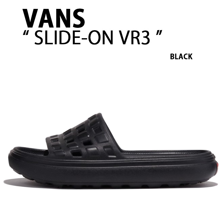 VANS バンズ サンダル SLIDE-ON VR3 BLACK VN000BCBBM8 スライドオンVR3 黒いこと メンズ レディース 成人男性用 お上さん用